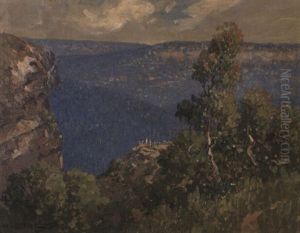 Afternoon Light, Blue Mountains by William Lister-Lister