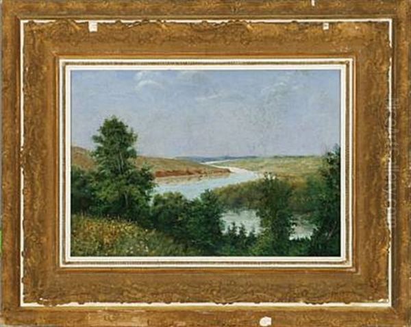 Southern Russian Landscape With A Stream In The Steppe - view 1