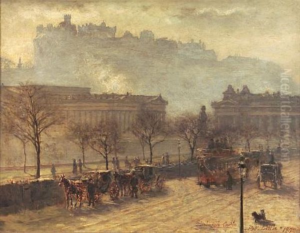 The Mound And Edinburgh Castle From The North Side Of Princes St., Edinburgh - view 1