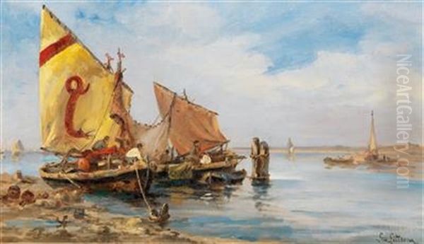 Fishermen In The Venetian Lagoon - view 1
