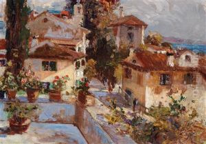 Southern Street Scene by Leontine (Lea) von Littrow