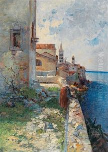 On The Istrian Coast by Leontine (Lea) von Littrow