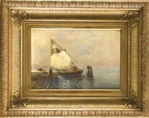 Fischerboot Am Kai Bei Abbazia by Leontine (Lea) von Littrow