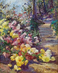Chrysanthemen Am Wegrand