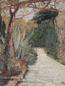 Weg In Mediterranem Garten