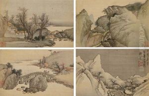 Landscapes (album Of 12 Leaves) by Liu Du