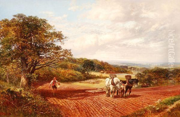 Sowing And Harrowing Near Ockley - view 1