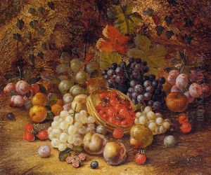Still Life With Grapes, Berries, Apples And Plums On A Mossy Bank