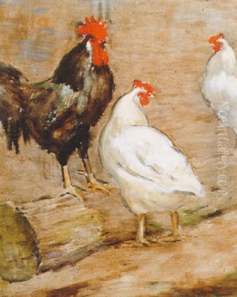 Cock And Hens - view 1