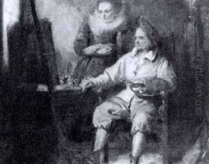In The Studio by Henry Liverseege