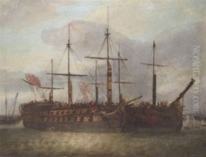 "le Juste" And "l'america" In Portsmouth Harbour by Richard Livesay