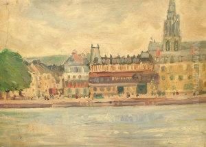 1950- "caudebec-en-caux" by Alfred Bennett
