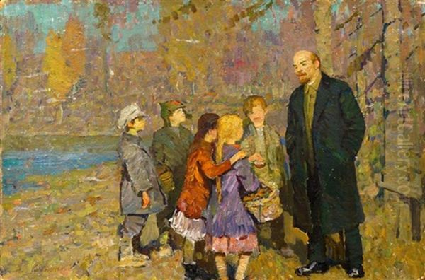 Lenin With Children In Gourky Park - view 1