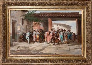 Toreros Entrando A La Capilla En La Plaza De Las Ventas