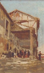 Figures In A Market Place