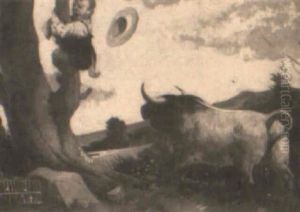 Nino Escapando Del Toro