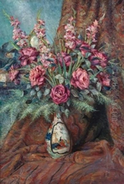 Jarron Oriental Con Flores - view 1