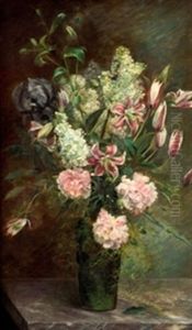 Jarron Con Flores by Jose Llaneces