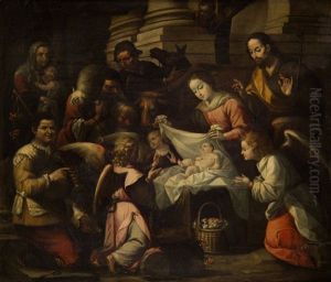 Adoracion De Los Pastores by Sebastian de Llanos Valdes
