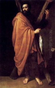 Saint Andrew by Sebastian de Llanos Valdes