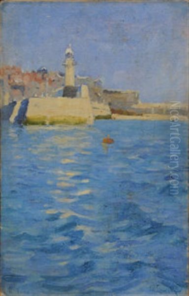 St. Ives Pier With The New Lighthouse - view 1