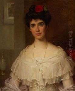 Portrait Of Mrs. Kirk Of Carrickfergus by William Samuel Henry Llewellyn