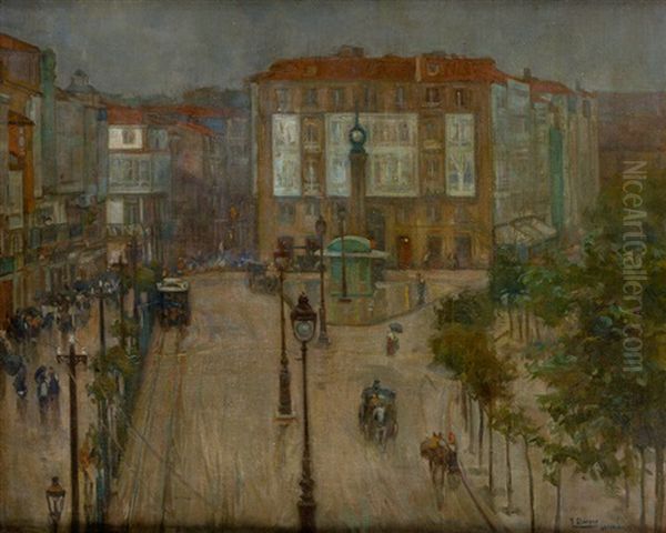 Plaza Del Obelisco. La Coruna - view 1