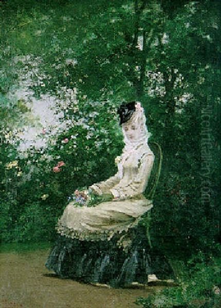 Elegant Lady In The Garden - view 1
