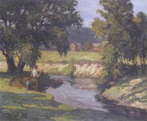 Boys Fishing On A Summer's Day
