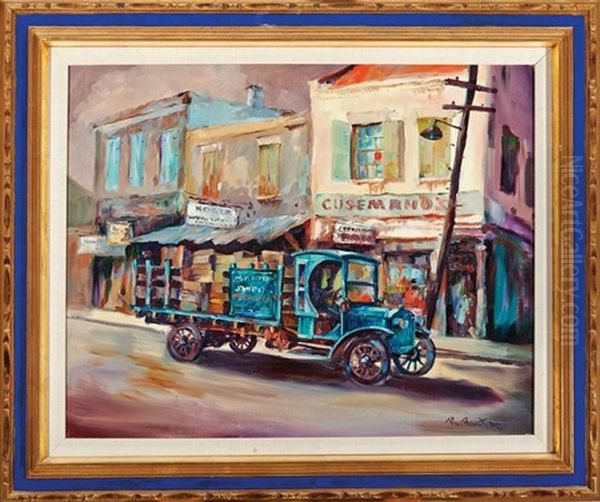 Delivery Truck In Front Of Cusemano's Bar (prytania Street), New Orleans, - view 1