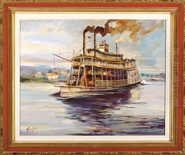 Steamboat Tennessee Belle On The Mississippi River - view 1