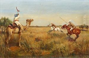 Indian Boar Hunting Scenes (set Of 4) by Thomas Ivester Lloyd