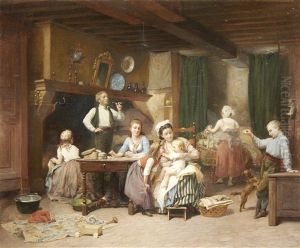 Family Time by Charles Auguste Romain Lobbedez