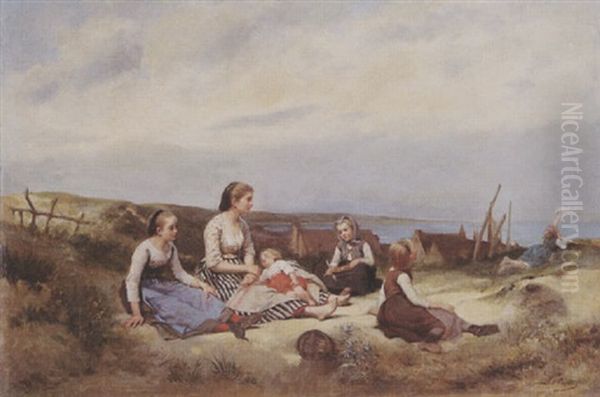Repos De La Famille Sur La Greve - view 1