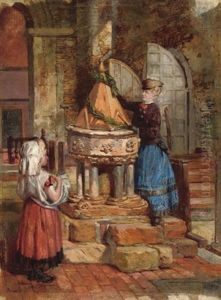 Decorating The Old Font by James Lobley