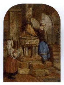 Decorating The Old Font by James Lobley
