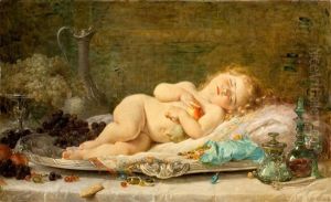 Enfant Endormi by Timoleon Marie Lobrichon