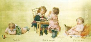 A Child's Dinner Party by Timoleon Marie Lobrichon