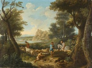 Arkadische Landschaft Mit Hirten by Andrea Locatelli