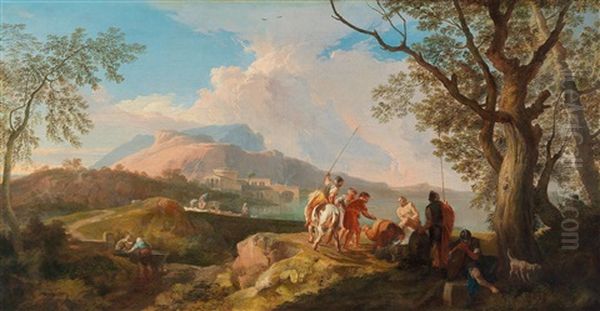 Rodomonte And Orlando In An Arcadian Landscape - view 1