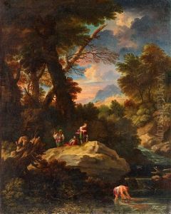 Southern Evening Landscape With Figures