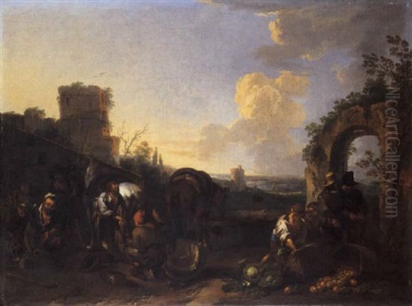 Scena Di Mercato Con Il Maniscalco - view 1