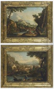 Paesaggio Montano Con Mandriana by Andrea Locatelli