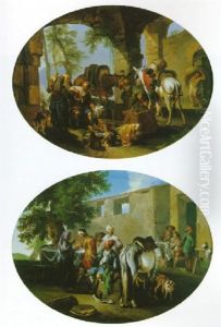 Le Chargement Dans La Cour De La Ferme by Andrea Locatelli