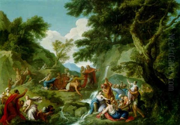 Moses Striking The Rock - view 1
