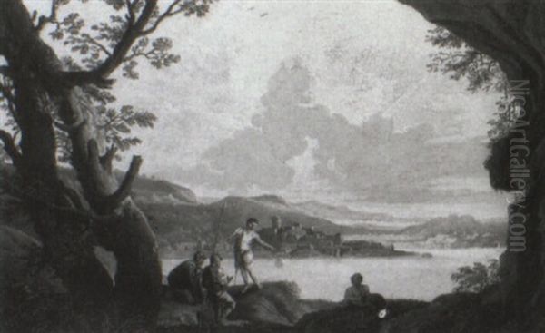 Italianate Landscape With Soldiers And Travellers - view 1