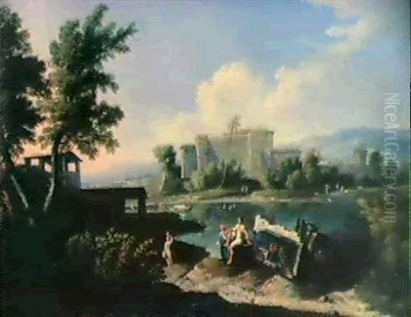 Paesaggio Della Campagna Romana Con Castello Al Centro - view 1
