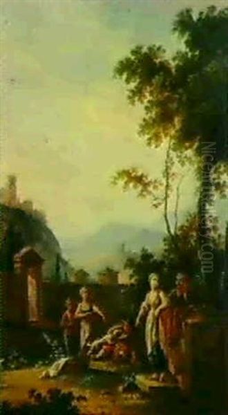 Italienische Landschaft Mit Figurenstaffage - view 1