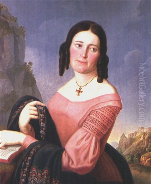 Portrait Einer Frau Mit Schal - view 1