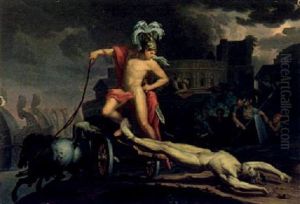 Achill Schleift Den Leichnam Hektors Zum Schiffslager Der Greichen by Franz Sales Lochbihler